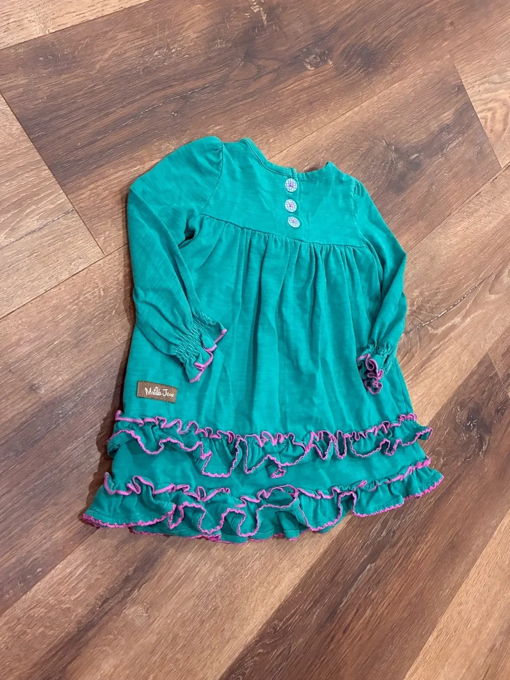 Matilda Jane Under The Leaves Dress Green Make Believe Holiday Christmas 6-12m